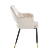 Krzesło tapicerowane beż K3-FX bok